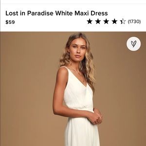 Lulus Lost I’m Paradise White Maxi Dress